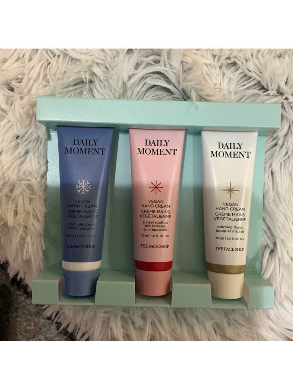 Avon The Face Shop Daily Moment Vegan hand cream set of 3 purse size